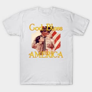 God Bless America - with Family T-Shirt